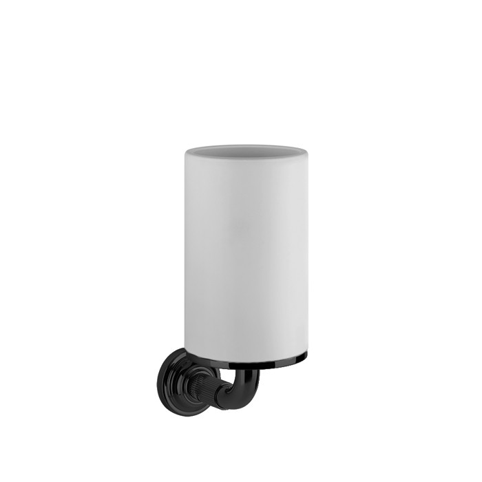 Стакан для зубных щеток подвесной, Gessi Venti20, белый, фурнитура черный матовый арт. 65407#299