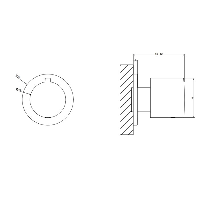 Встраиваемая часть для смесителя на 2 выхода, Gessi Emporio Via tortona, хром арт. 38371#031
