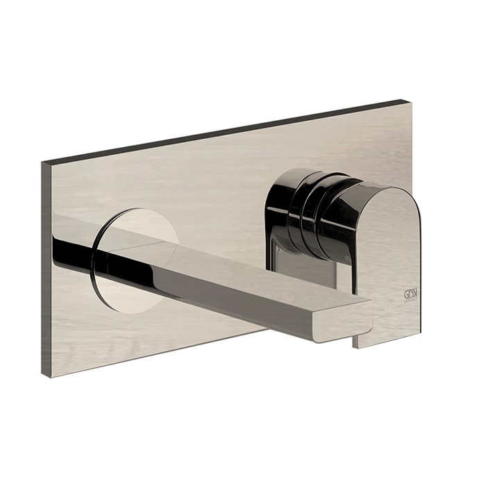 Смеситель для раковины, встраиваемый, излив: 14,8см., Gessi Emporio Via manzoni, finox brushed nickel арт. 44893#149
