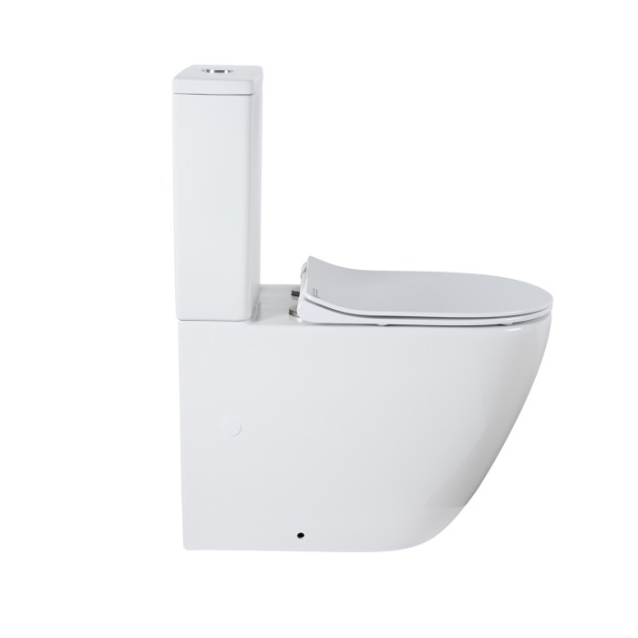 Унитаз-компакт 665х380х845 напольный, безободковый с бачком и сидением микролифт, Azario Grado арт. AZ-2141