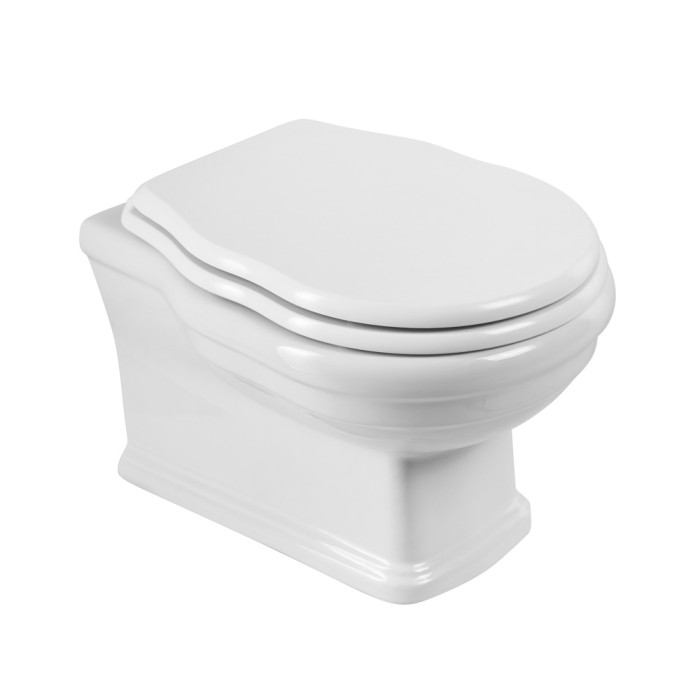 Подвесной унитаз, безободковый, BelBagno, белый глянцевый, BOHEME арт. BB115CH/BB115SC
