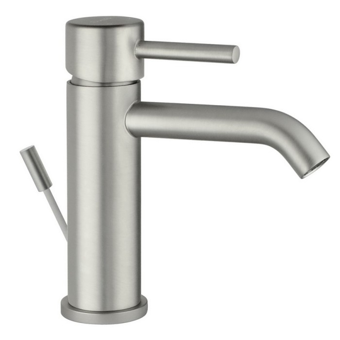 Смеситель для раковины с высоким изливом, донный клапан, Giulini Futuro, матовый никель арт. 6545ANKO