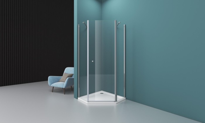 Душевой уголок 90x195 BelBagno, глянцевый хром, Etna арт. ETNA-P-1-90-C-Cr