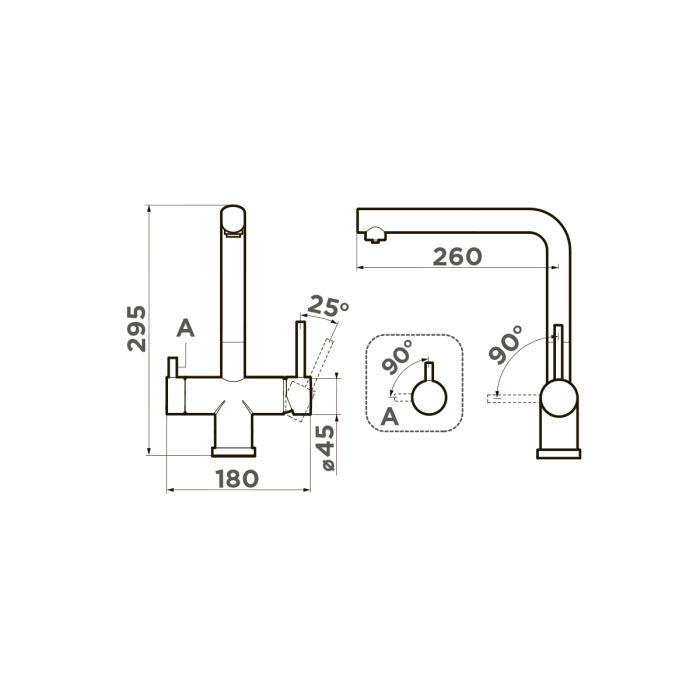 Смеситель для кухни Omoikiri Takamatsu-LG нерж. сталь, цвет светлое золото арт. 4994477