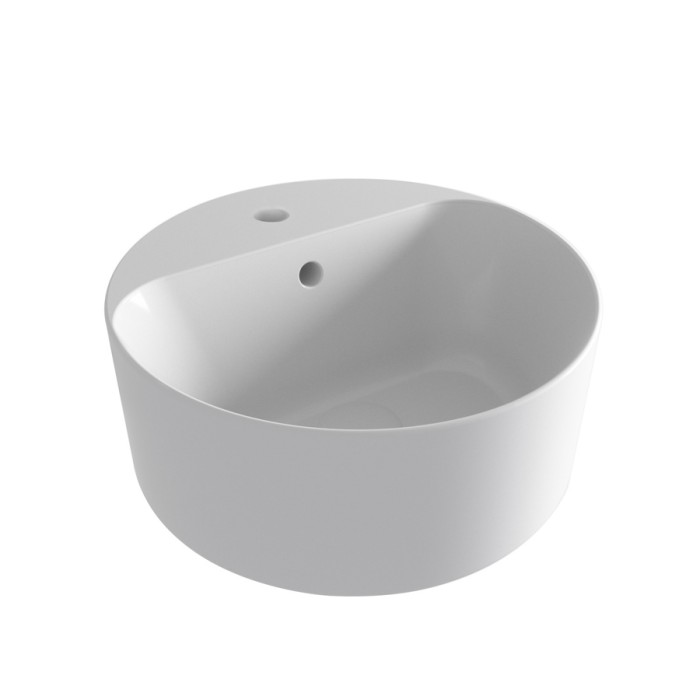 Накладная раковина с отверстием под смеситель, 40х40х17 см, Olympia ceramica Open, белый глянцевый арт. OPE42TO40101