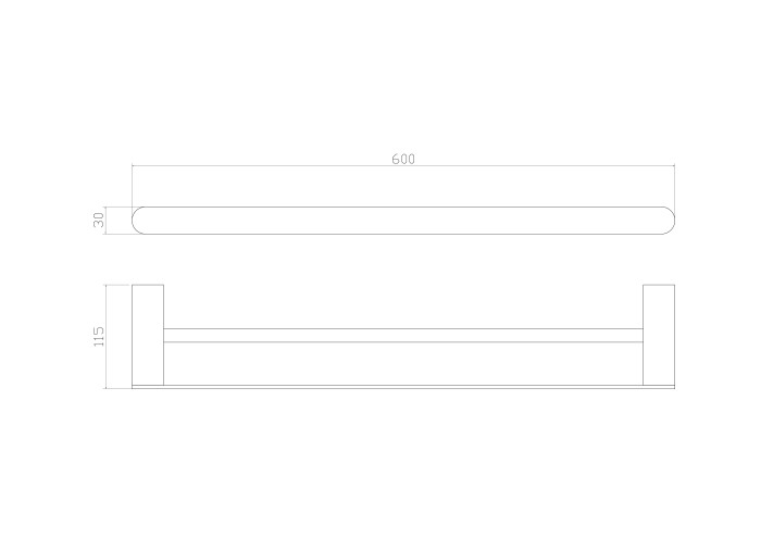 Полотенцедержатель двойной, Wonzon & Woghand Carbon, WW-7711 цвет: черный