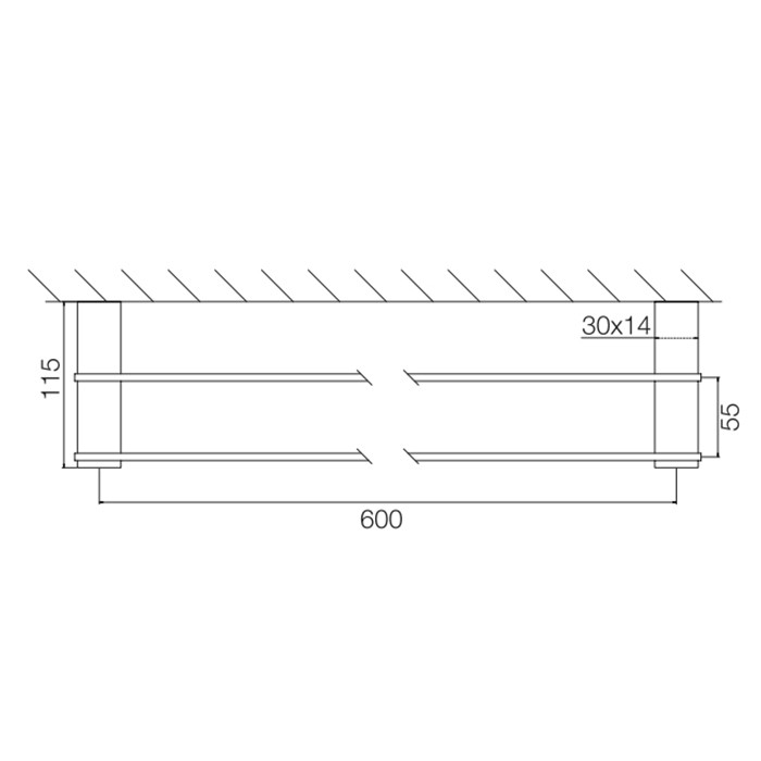 Fima Carlo Frattini Полотенцедержатель 40см., двойной, подвесной, Accessori, F6021/60NS цвет: черный