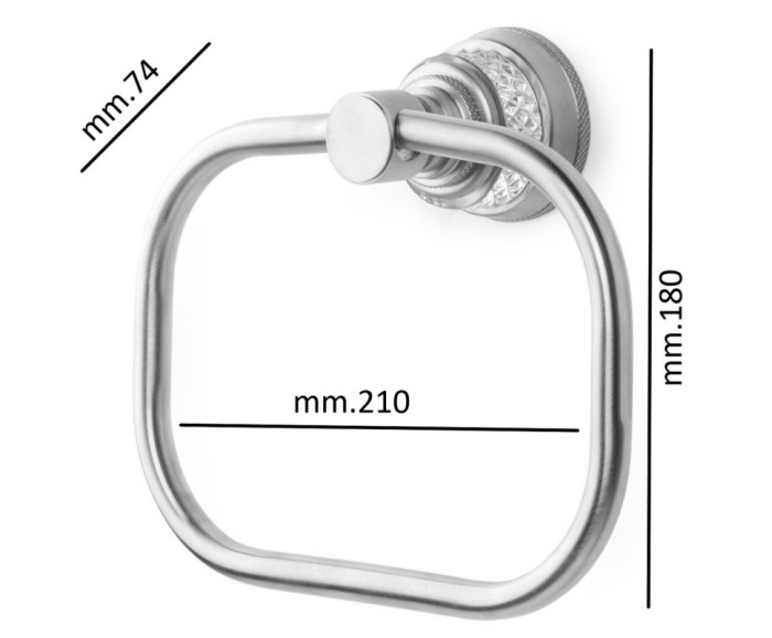 Полотенцедержатель кольцо chrome, Boheme Aura_acc - 10245-CR