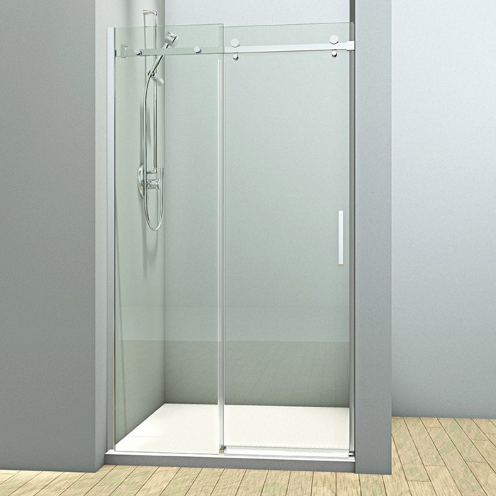Душевая дверь 1500x1950, Veconi Vianno, хром, стекло прозрачное арт. VN74-150-01-C4