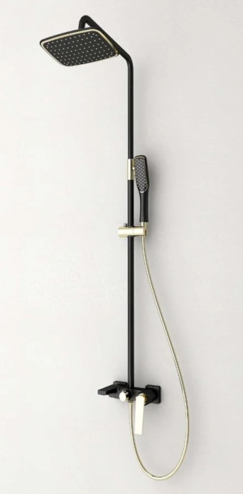 Стойка для душа со смесителем, черный, Venturo Boheme 388-B