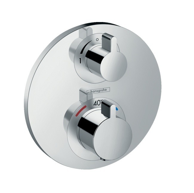 Термостат для душа скрытого монтажа на 2 потребителя, Hansgrohe Ecostat S, хром арт. 15758000