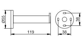 Держатель запасного рулона туалетной бумаги Keuco, Plan, 14963 370000 цвет: черный