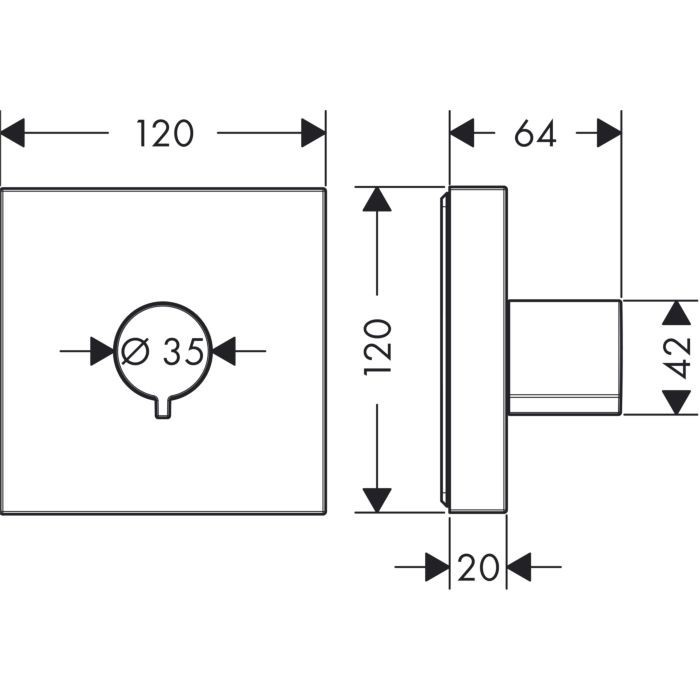 Запорный вентиль Starck Axor, сталь арт. 10972800