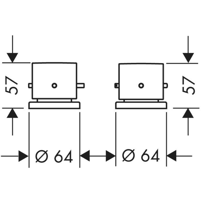 Термостат на край ванны Starck Axor, шлифованная бронза арт. 10480140