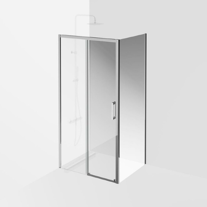 Душевая дверь раздвижная 100х195, Vetro Kerama Marazzi, хром - VE.100.SD.CR