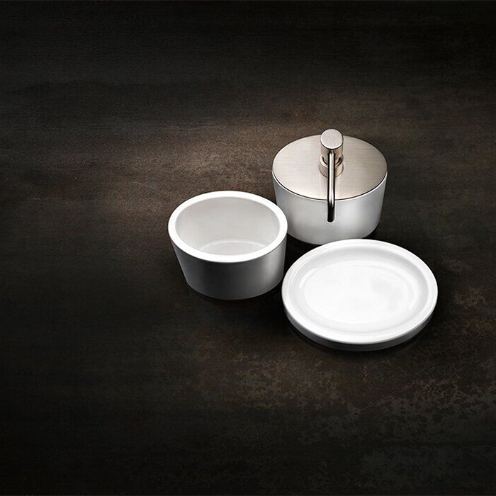 Мыльница настольная белая, Gessi Ovale, хром арт. 25327#031