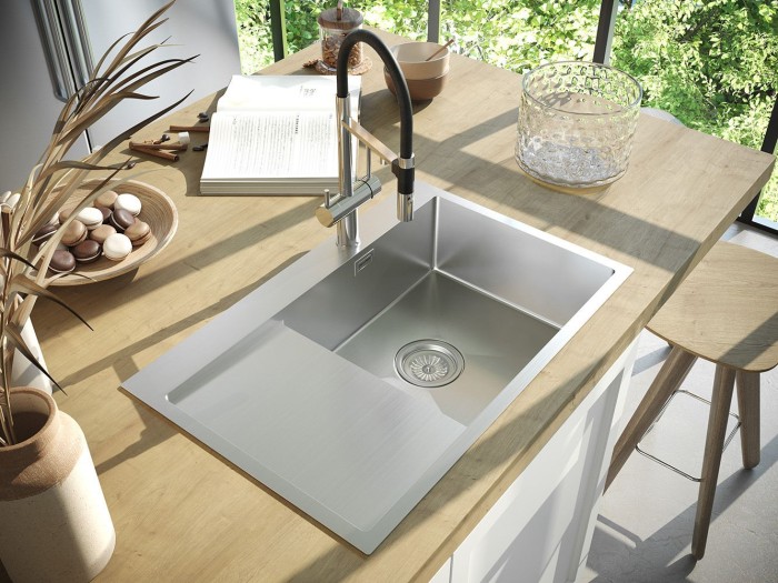 Мойка для кухни нержавеющая 780х510мм Paulmark ELDE, брашированная нерж. сталь, правая - PM807851-BSR