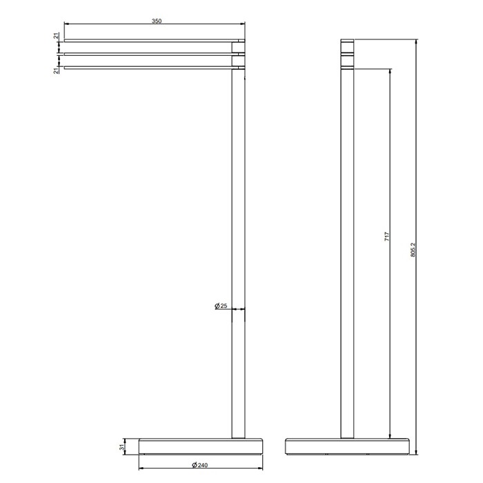 Напольный полотенцедержатель, Gessi Emporio accessories, finox brushed nickel арт. 38939#149