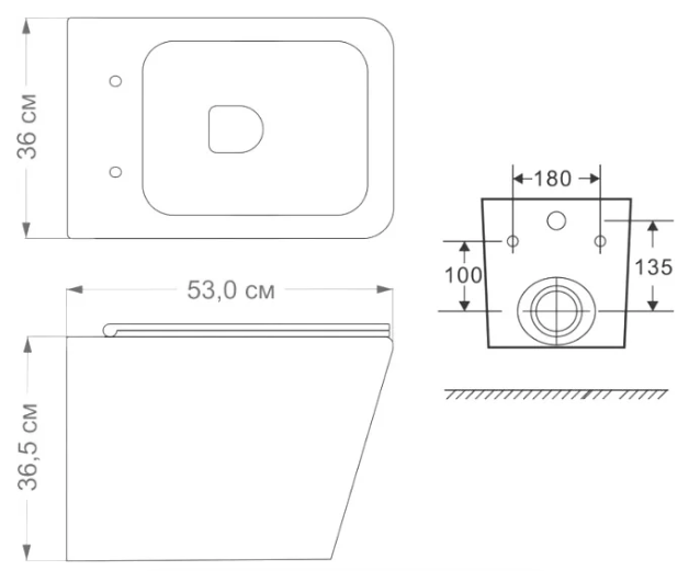 Унитаз подвесной Lotis Maui L30574MB сиденье микролифт, цвет черный матовый