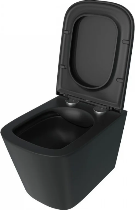Унитаз подвесной Lotis Maui L30574MB сиденье микролифт, цвет черный матовый