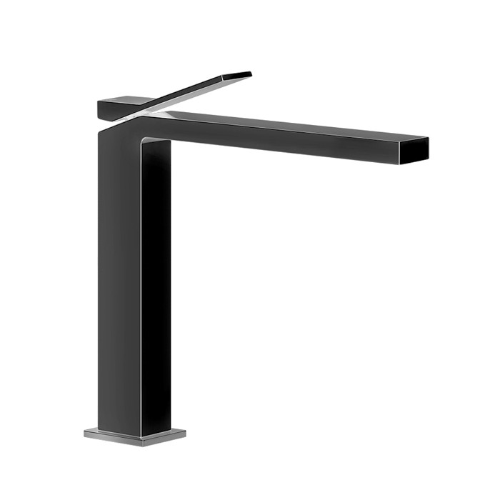 Смеситель для раковины на 1 отверстие, излив 213мм, Gessi Rettangolo, черный арт. 53004#299