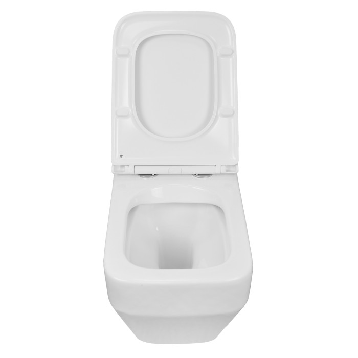 Подвесной унитаз 530х365х370 безободковый, в комплекте с быстросъемным сидением микролифт, Azario MONEO арт. AZ-0062