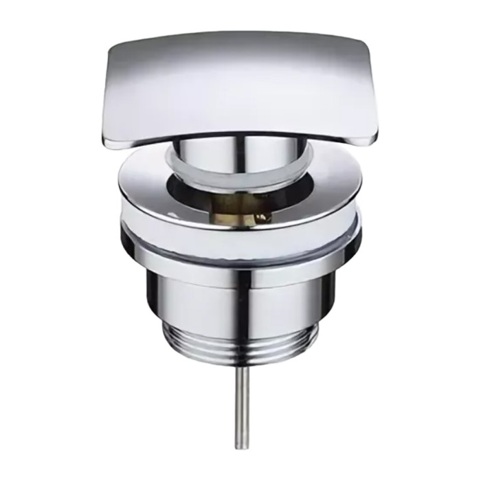 Донный клапан для раковины, квадрат, CLIC-CLAC, G 1 1/4, латунь, хром Azario, Basic - AZ-106-CHR