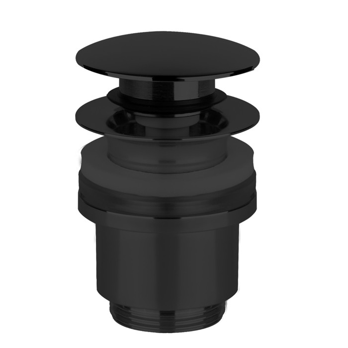 Донный клапан для раковины Stop&Go на 1 1/4", без слива-перелива, Gessi, 01420#299 цвет: черный