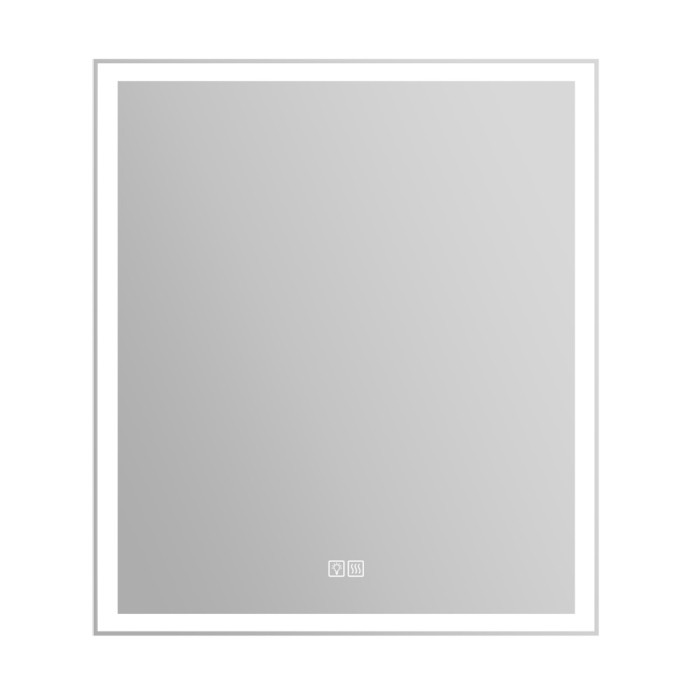 Зеркало 70x80, прямоугольное, со встроенным светильником, сенсорным выключателем и подогревом, BelBagno арт. SPC-GRT-700-800-LED-TCH-WARM