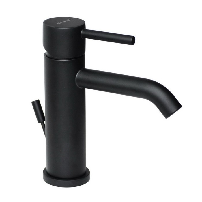 Смеситель для раковины с высоким изливом, донный клапан, Giulini Futuro, черный матовый арт. 6545ANO