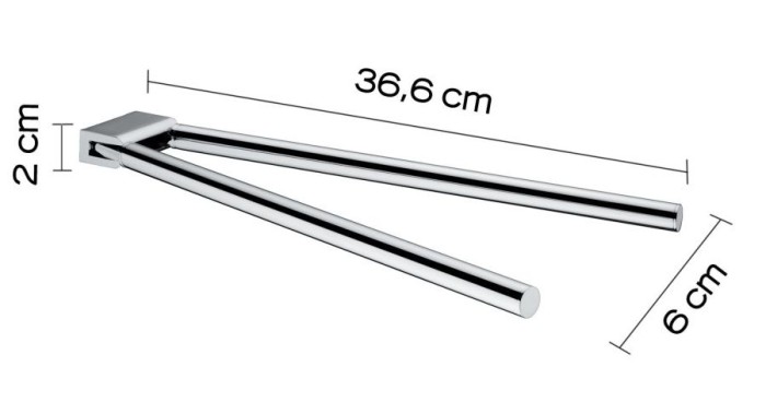 Полотенцедержатель двойной поворотный Canarie Gedy, A223(13) цвет: хром