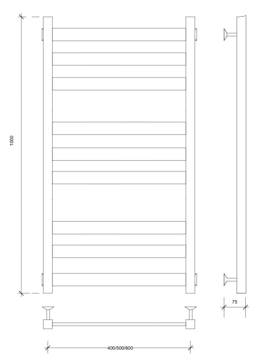 Полотенцесушитель водяной 100x60 Комано 3 (хром) Secado арт. 4603777475178
