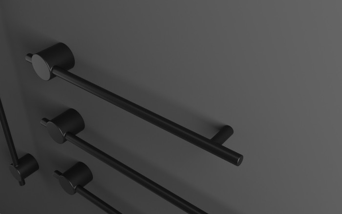 Полотенцесушитель электрический Broner Bruno 600x70x60мм, цвет черный матовый (3шт)