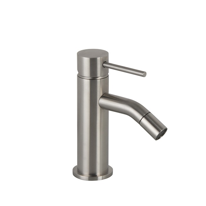 Fima Carlo Frattini Смеситель для биде, на 1 отверстие, с донным клапаном click-clack, Spillo Steel, F3072INOX цвет: сталь