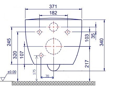 Подвесной унитаз с биде white glossy, Boheme Bianca - 963-2