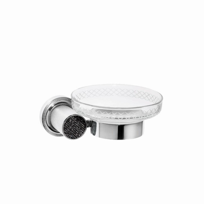 Настенная мыльница black chrome, Boheme Royal cristal - 10923-CR-B