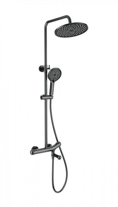 Душевая система с термостатом, Wonzon &amp; Woghand, WW-B3057-A-BGG цвет: графит
