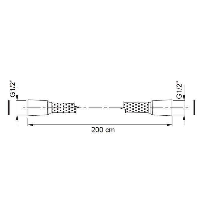 Fima Carlo Frattini Шланг для душа 2000 мм., Wellness, F2128/200CR цвет: хром