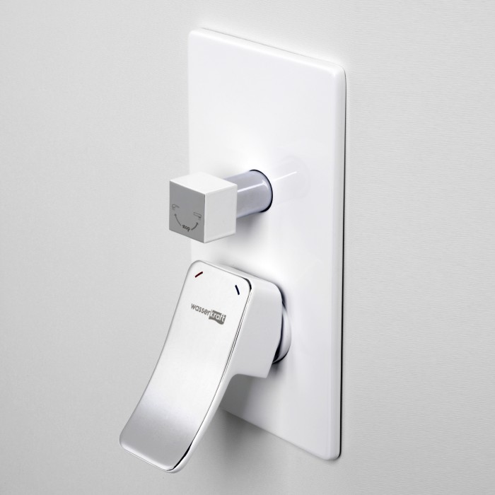 Смеситель для ванны и душа Aller 1060 WHITE WasserKRAFT арт. 10641W