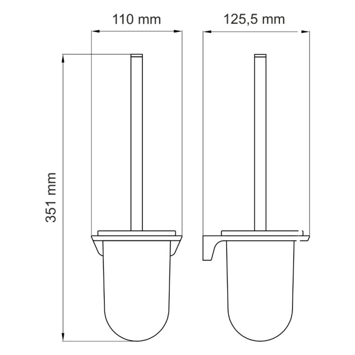 Ершик для унитаза подвесная WasserKRAFT Elbe K-7200 арт. K-7227