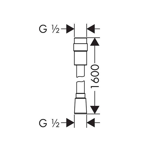Душевой шланг 160см с регулировкой напора воды Isiflex Hansgrohe, хром арт. 28248000