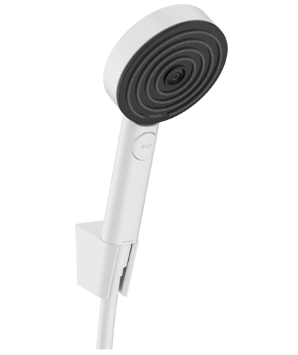 Душевой набор Relaxation с держателем и шлангом 125см Pulsify Select S Hansgrohe, белый арт. 24302700