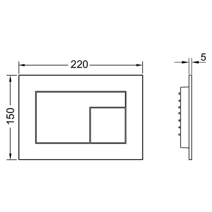Панель смыва для унитаза, bianco kos/белый, velvet TECE арт. 9240735