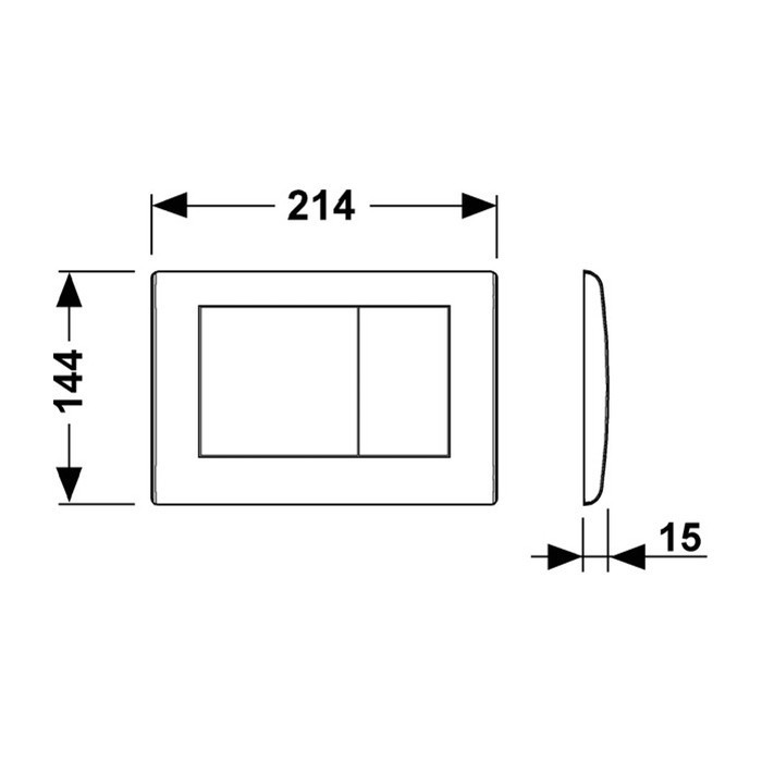Панель смыва, нержавеющая сталь, planus TECE арт. 9240320