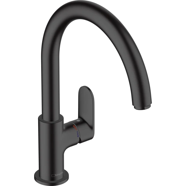 Смеситель для кухни, с поворотным изливом, Hansgrohe Vernis Blend M35, черный арт. 71870670