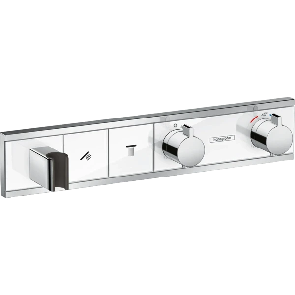 Термостат для душа скрытого монтажа на 2 потребителя, Hansgrohe RainSelect, белый/хром арт. 15355400