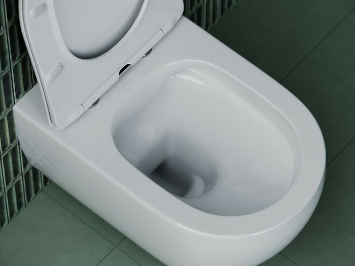 Подвесной унитаз с сиденьем Ceramicanova Long, белый арт. CN3015