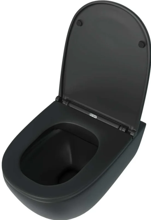 Унитаз подвесной Lotis Moana L30575MB сиденье микролифт, цвет черный матовый