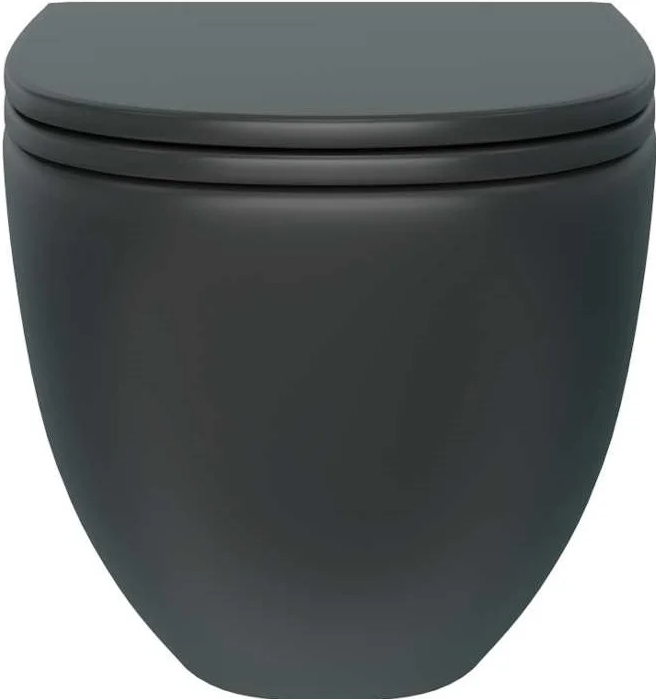 Унитаз подвесной Lotis Moana L30575MB сиденье микролифт, цвет черный матовый