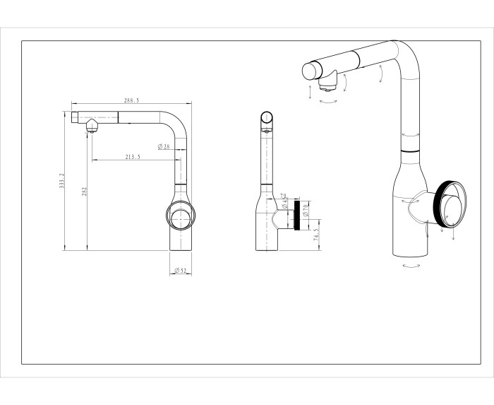 Смеситель для кухни  Paulmark URBAN STARKE, хром - Ur213104-CR